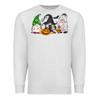 Oatmeal Heather Halloween gnomes Premium Sweatshirt - NancyCooperArtShop