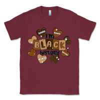 Burgundy i am black history Classic Tee - MaliasSmallBusiness
