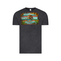 Vintage Black cactus turquoise serape leopard mexican flag Vintage Tee - Jasminsmagicworld