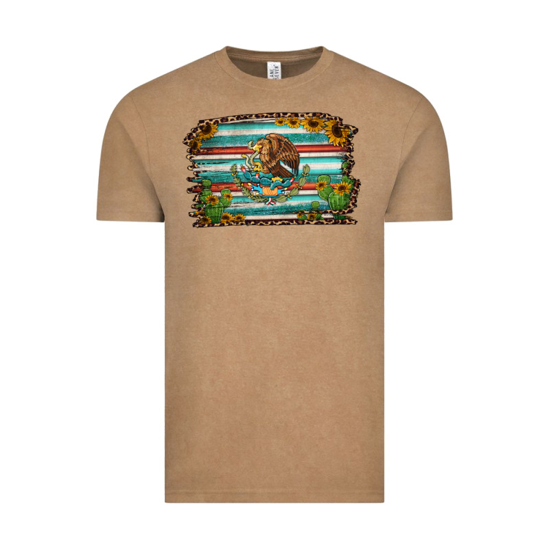 Cactus Turquoise Serape Leopard Mexican Flag Vintage Tee by Jasminsmagicworld | Teevron