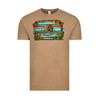 Vintage Coffee cactus turquoise serape leopard mexican flag Vintage Tee - Jasminsmagicworld