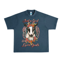Midnight Navy just a girl who loves goats Urban Heavy Tee - Jasminsmagicworld