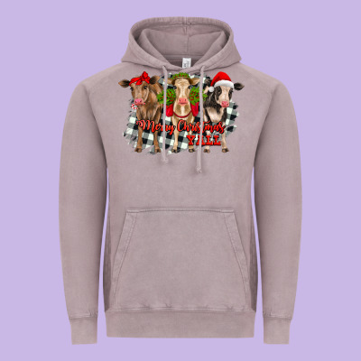 Merry Christmas Y'all Heifers Vintage Hoodie Designed By Ranaportraitstore