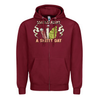 Burgundy smoke away a sh tty day Zipper Hoodie - Artiststas