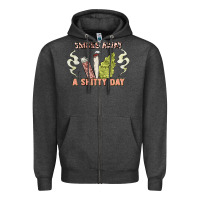 Charcoal Heather smoke away a sh tty day Zipper Hoodie - Artiststas