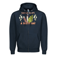 Navy smoke away a sh tty day Zipper Hoodie - Artiststas