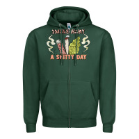 Sports Green smoke away a sh tty day Zipper Hoodie - Artiststas