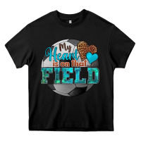 Black my heart is on that field soccer Heavy Core Tee - HRA Design Shop