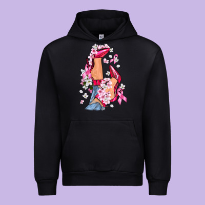Cancer High Heels Breast Cancer Urban Hoodie Designed By Fadigitalartstudio