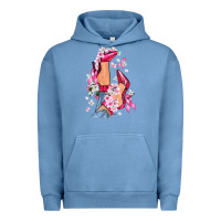 Pigment Pebble Blue Cancer high heels Breast Cancer Urban Hoodie - FaDigitalArtStudio