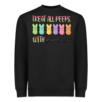 Black treat all peeps with kindness Heavyweight Sweatshirt - MaliasSmallBusiness