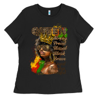 Black afro queen juneteenth Ladies Tee - HRA Design Shop