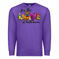 Purple For the love of Halloween Premium Sweatshirt - NancyCooperArtShop