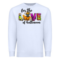 White For the love of Halloween Premium Sweatshirt - NancyCooperArtShop