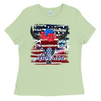 Matcha bull skull america Ladies Tee - JahusDesignShop