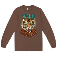 Chestnut wild heart tiger college western Long Sleeve Tee - NancyCooperArtShop