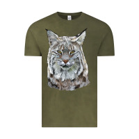Vintage Olive Bobcat Head Vintage Tee - LillyAllenDesigns