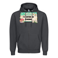 Smoke hello id rather be reading Zipper Hoodie - Artiststas