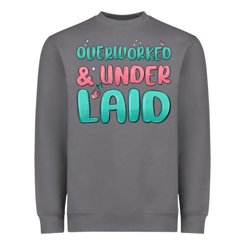 Overworked Underlaid Heavyweight Sweatshirt by MaliasSmallBusiness | Teevron