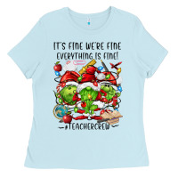 Baby Blue it's fine we're fine everythıng is fine! Ladies Tee - FaDigitalArtStudio