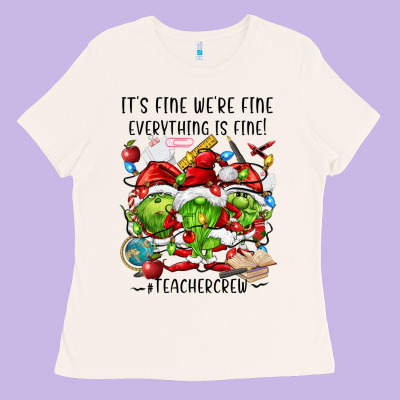 It's Fine We're Fine Everythıng Is Fine! Ladies Tee Designed By Fadigitalartstudio