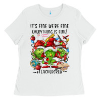 White it's fine we're fine everythıng is fine! Ladies Tee - FaDigitalArtStudio