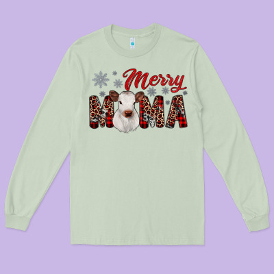 Merry Mama Long Sleeve Tee Designed By Jahusdesignshop