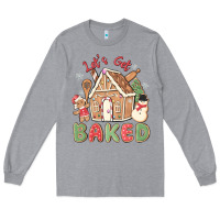 Heather Grey let's get baked Long Sleeve Tee - MaliasSmallBusiness