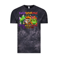 Cloud Black Hallothanksmas Vintage Tee - NancyCooperArtShop