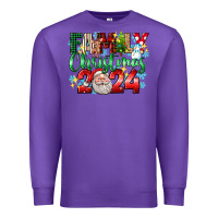 Purple family christmas 2024 Premium Sweatshirt - texasbilliewilder