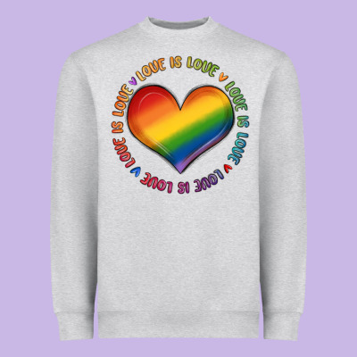 Love Is Love Heavyweight Sweatshirt Designed By Maliassmallbusiness
