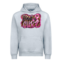 Heather Grey find a cure Urban Hoodie - FaDigitalArtStudio