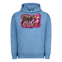 Pigment Pebble Blue find a cure Urban Hoodie - FaDigitalArtStudio