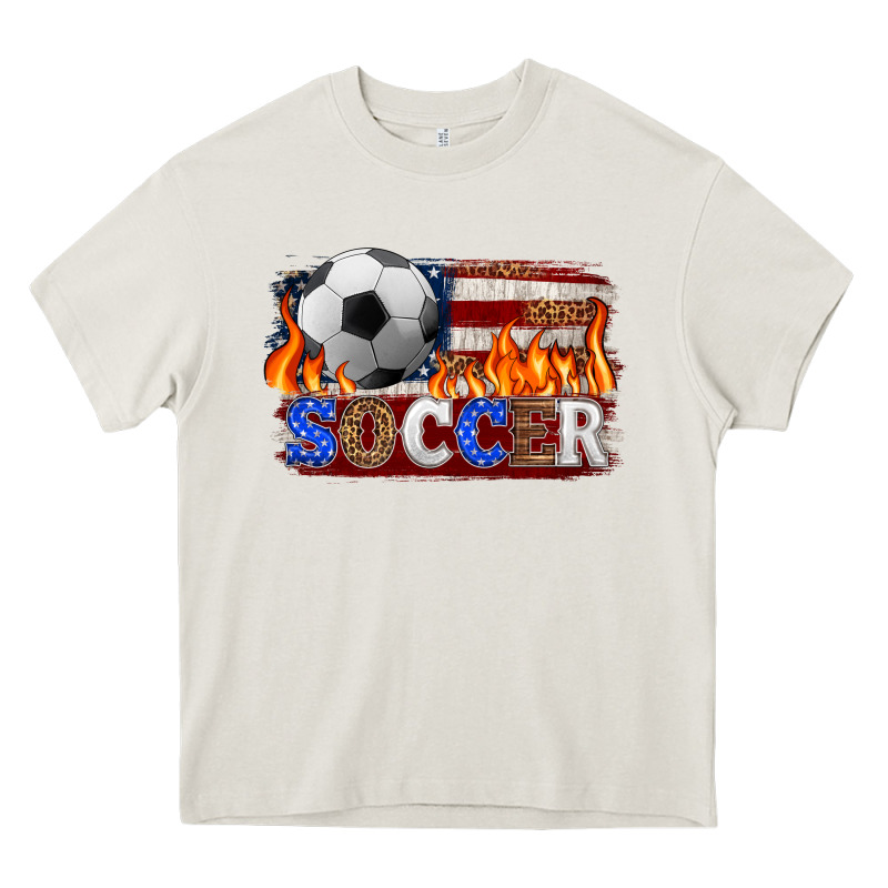 Western American Flag Soccer Heavy Core Tee by HRA Design Shop | Teevron
