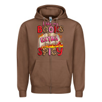 Chestnut i like my books extra spicy Zipper Hoodie - Artiststas