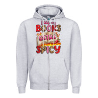 Heather Grey i like my books extra spicy Zipper Hoodie - Artiststas