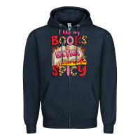 Navy i like my books extra spicy Zipper Hoodie - Artiststas