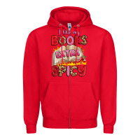 Red i like my books extra spicy Zipper Hoodie - Artiststas