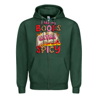 Sports Green i like my books extra spicy Zipper Hoodie - Artiststas