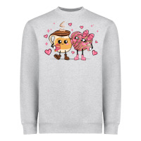 Heather Grey valentines  day conchas and cafecito Heavyweight Sweatshirt - MaliasSmallBusiness