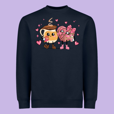Valentines  Day Conchas And Cafecito Heavyweight Sweatshirt Designed By Maliassmallbusiness