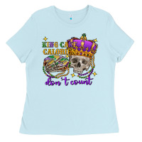 Baby Blue king cake calories don't count skull Ladies Tee - FaDigitalArtStudio