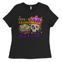 Black king cake calories don't count skull Ladies Tee - FaDigitalArtStudio