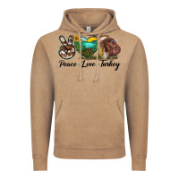 Vintage Coffee peace love turkey Vintage Hoodie - LillyAllenDesigns