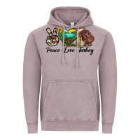 Vintage Zinc peace love turkey Vintage Hoodie - LillyAllenDesigns