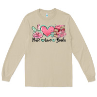 Mushroom peace love books Long Sleeve Tee - MaliasSmallBusiness