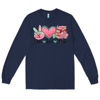 Navy peace love books Long Sleeve Tee - MaliasSmallBusiness