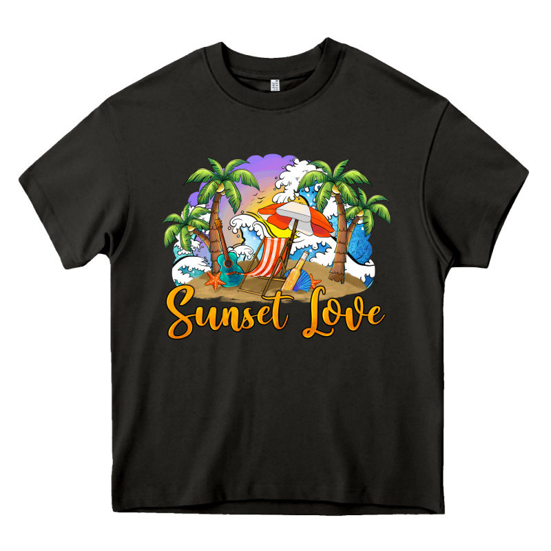 Sunset Love Heavy Core Tee by BarkalooDesign | Teevron
