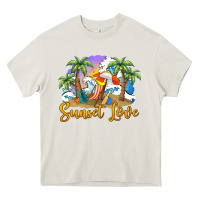 Cream sunset love Heavy Core Tee - BarkalooDesign