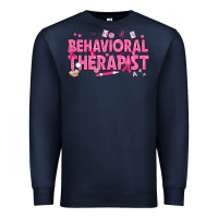 Navy Breast Cancer behavioral therapist Premium Sweatshirt - texasbilliewilder